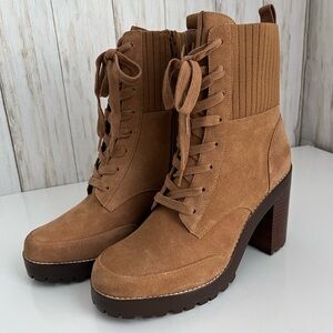 Deltan Sophie Suede Lug Sole Hiker Boots